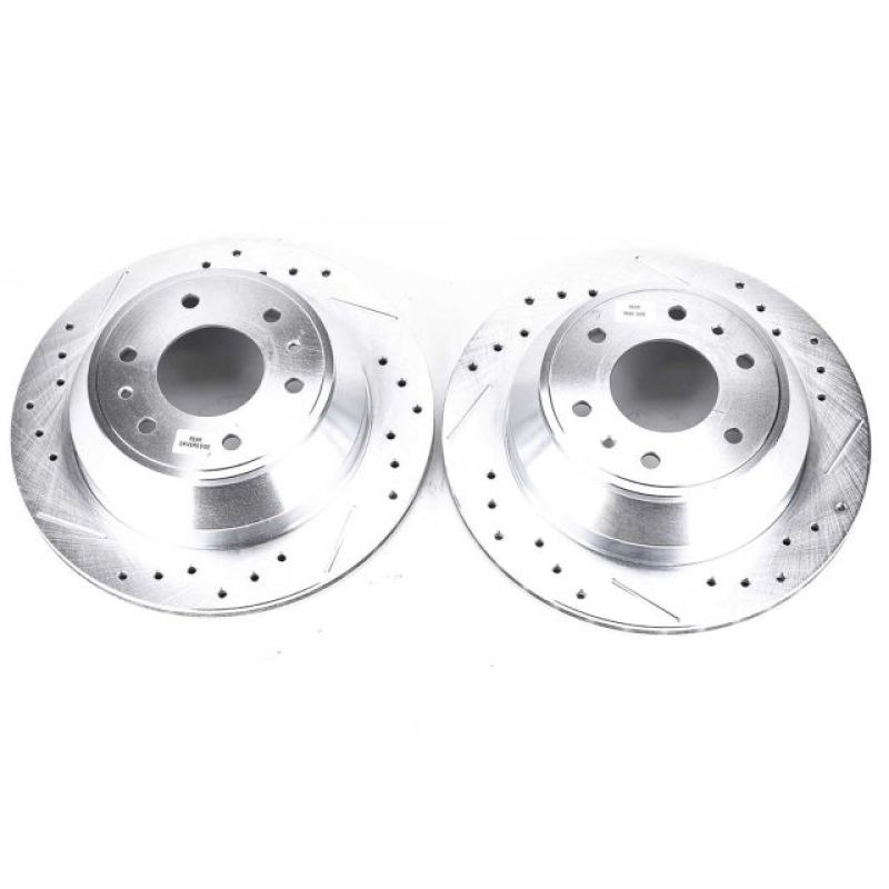 PSB Evolution Drill/Slot Rotor - Power Stop 04-07 Buick Rainier Rear Evolution Drilled & Slotted Rotors - Pair