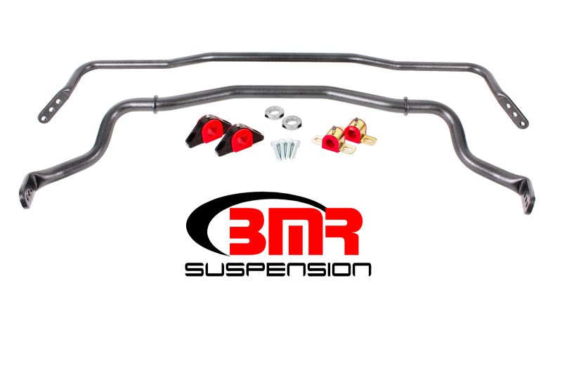 BMR Sway Bar Kits - BMR 15-17 S550 Mustang Front & Rear Sway Bar Kit w/ Bushings - Black Hammertone