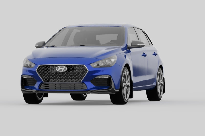 RAL UR Red Flap/Blk Logo - Rally Armor 19-21 Hyundai Elantra GT N Line/i30 Red UR Mud Flap w/Black Logo
