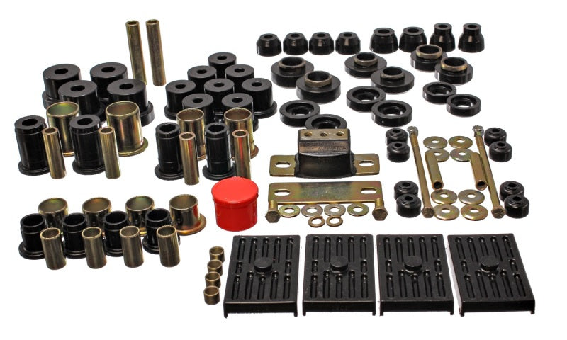 ES Hyper-Flex Sets - Black - Energy Suspension 67-79 GM Camaro/Firebird w/ Multi Leaf Springs Black Hyper-Flex Master Bushing Set