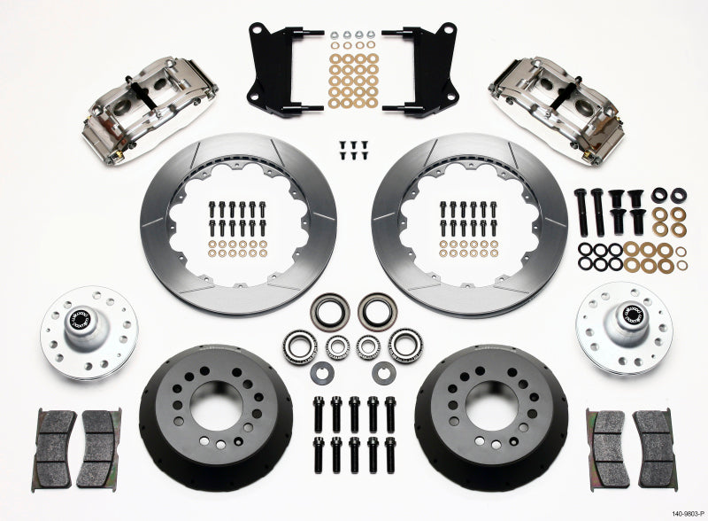 WIL Superlite Brake Kit - Wilwood Narrow Superlite 6R Front Hub Kit 12.88in Polished 67-69 Camaro 64-72 Nova Chevelle