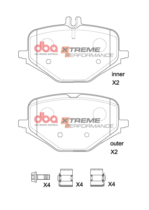 DBA XP Performance Brake Pads - DBA 2018+ Mercedes-Benz G63 AMG (W463) XP Performance Rear Brake Pads