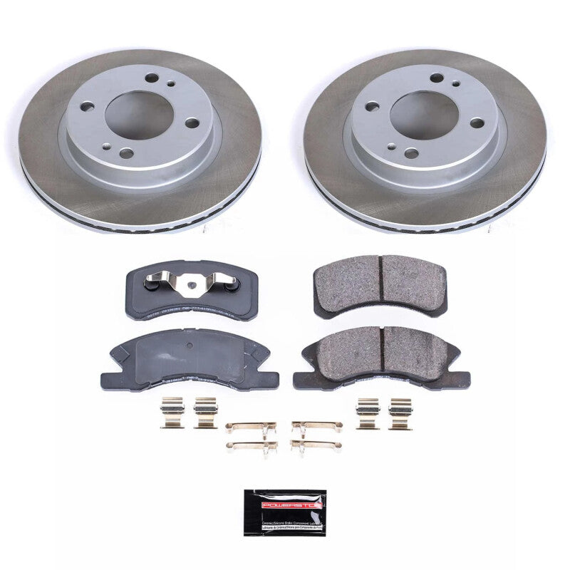 PSB Semi-Coated Rotor Kits - Power Stop 14-15 Mitsubishi Mirage Front Semi-Coated Rotor Kit