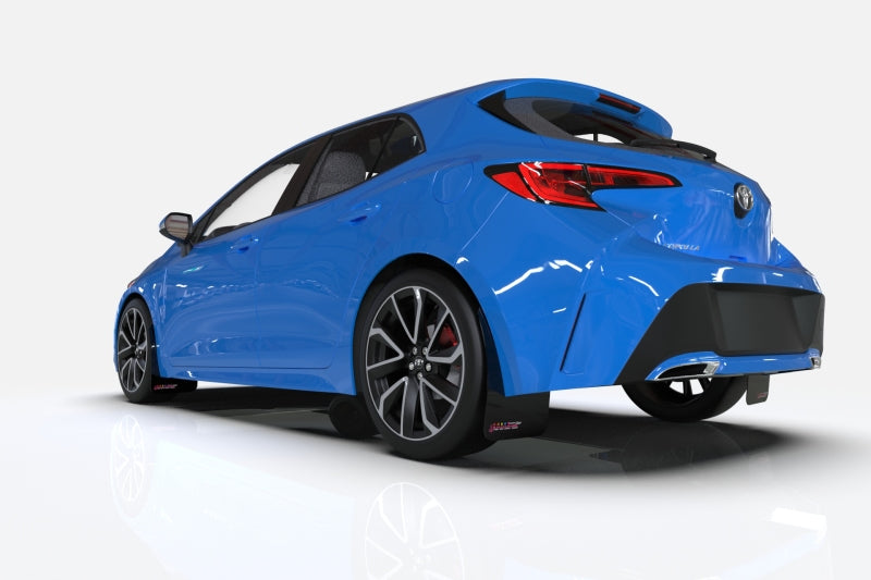 RAL BCE Black Flap / Pink Logo - Rally Armor 12-19 Ford Focus ST / 16-19 RS Black Mud Flap BCE Logo