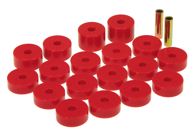 PRO Body/Subframe Bush - Red - Prothane 74-75 Jeep CJ5 Body Mounts - Red