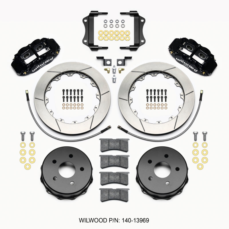 WIL Superlite Brake Kit - Wilwood Narrow Superlite 4R Rear Kit 12.88in 2007-up Jeep JK w/Lines