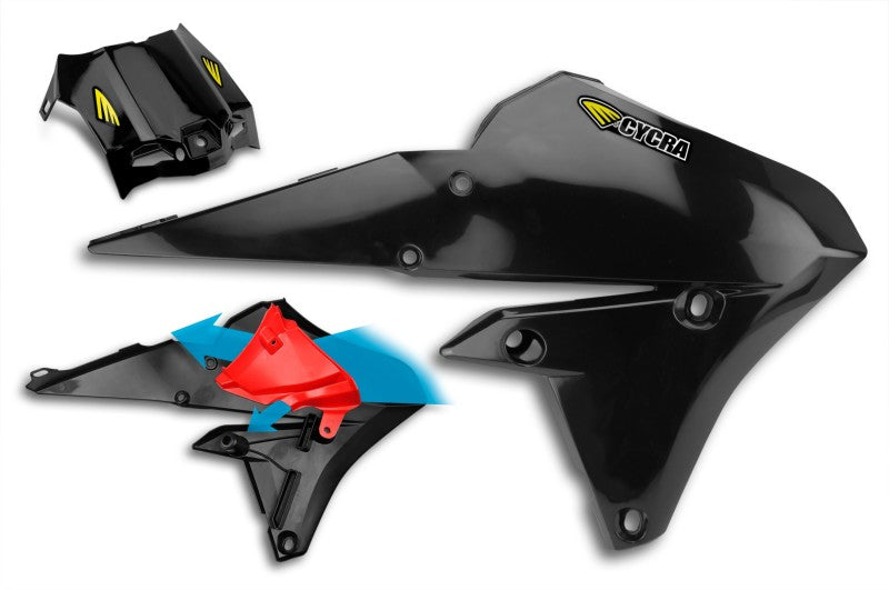 CYC Radiator Shroud - Cycra 15-19 Yamaha WR250F Powerflow Radiator Shrouds - Black