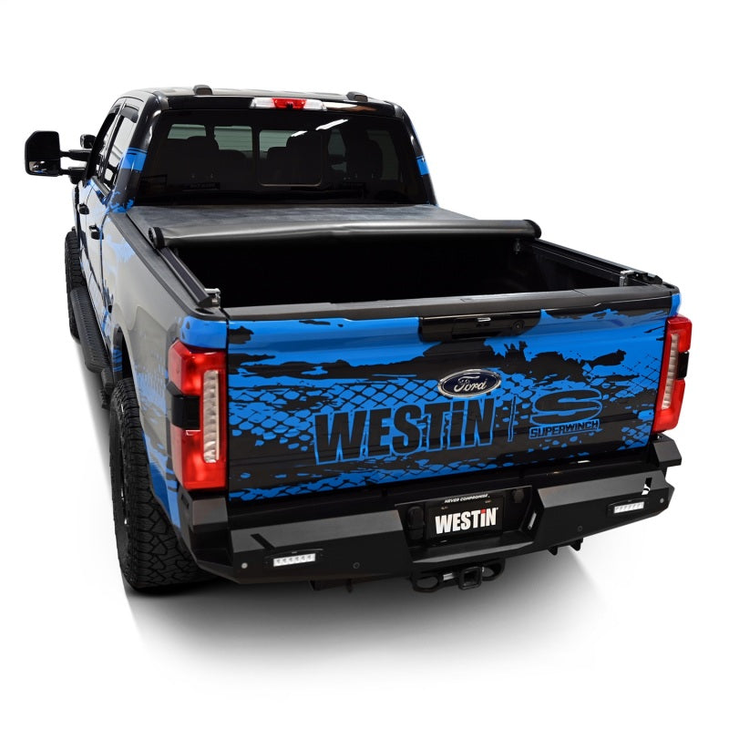 WES Soft Roll Tonneau Covers - Westin 17-24 Ford F-250/350 Super Duty 6.75ft. Bed Soft Roll Tonneau Cover - Black