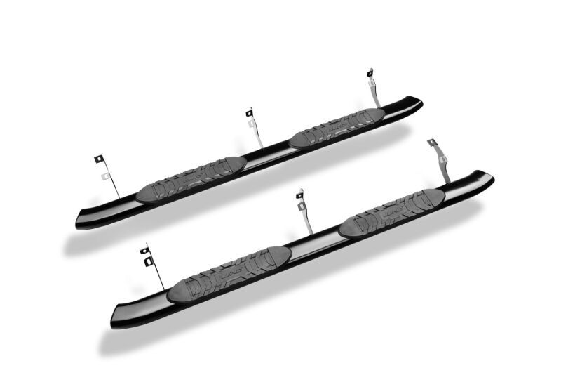 LND Nerf Bars - Black - Lund 2019 Ford Ranger 5in. Oval Curved Steel Nerf Bars - Black