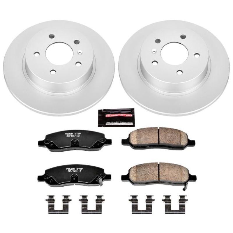PSB Z17 Evolution Coated Kit - Power Stop 06-11 Buick Lucerne Rear Z17 Evolution Geomet Coated Brake Kit