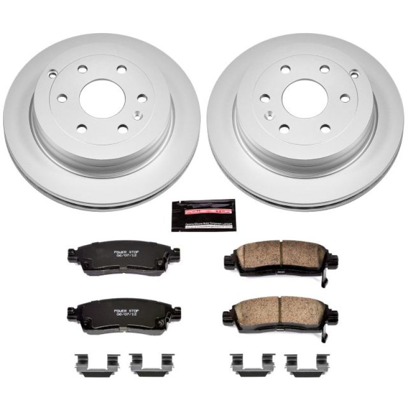 PSB Z17 Evolution Coated Kit - Power Stop 08-17 Buick Enclave Rear Z17 Evolution Geomet Coated Brake Kit