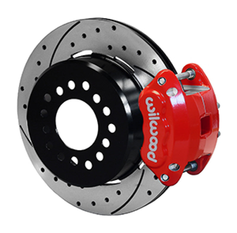 WIL Dynapro Brake Kit - Wilwood Dynapro Low-Profile 11.00in P-Brake Kit Dust Seal 2.36in Offset - Drilled Red