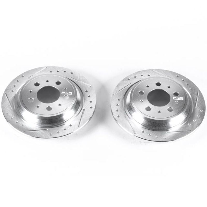 PSB Evolution Drill/Slot Rotor - Power Stop 99-00 Volvo S70 Rear Evolution Drilled & Slotted Rotors - Pair