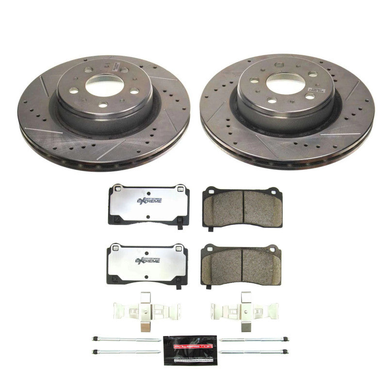 PSB Z26 Street Warrior Kit - Power Stop 17-21 Tesla 3 Front Z26 Street Brake Kit
