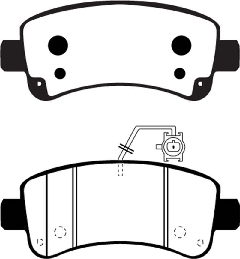 EBC Greenstuff Brake Pad Sets - EBC 2014-2016 Ram Trucks Promaster 3.0L TD Greenstuff Rear Brake Pads