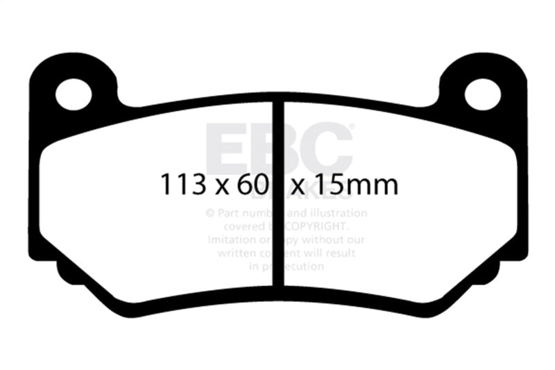 EBC Yellowstuff Brake Pad Sets - EBC 08-11 Lotus Exige 1.8 Supercharged (240) Yellowstuff Front Brake Pads