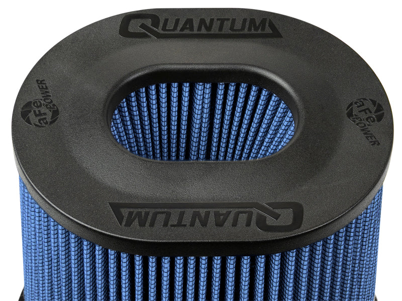 AFE Quantum Intakes - aFe Quantum Pro-5 R Air Filter Inverted Top - 5in Flange x 9in Height - Oiled P5R