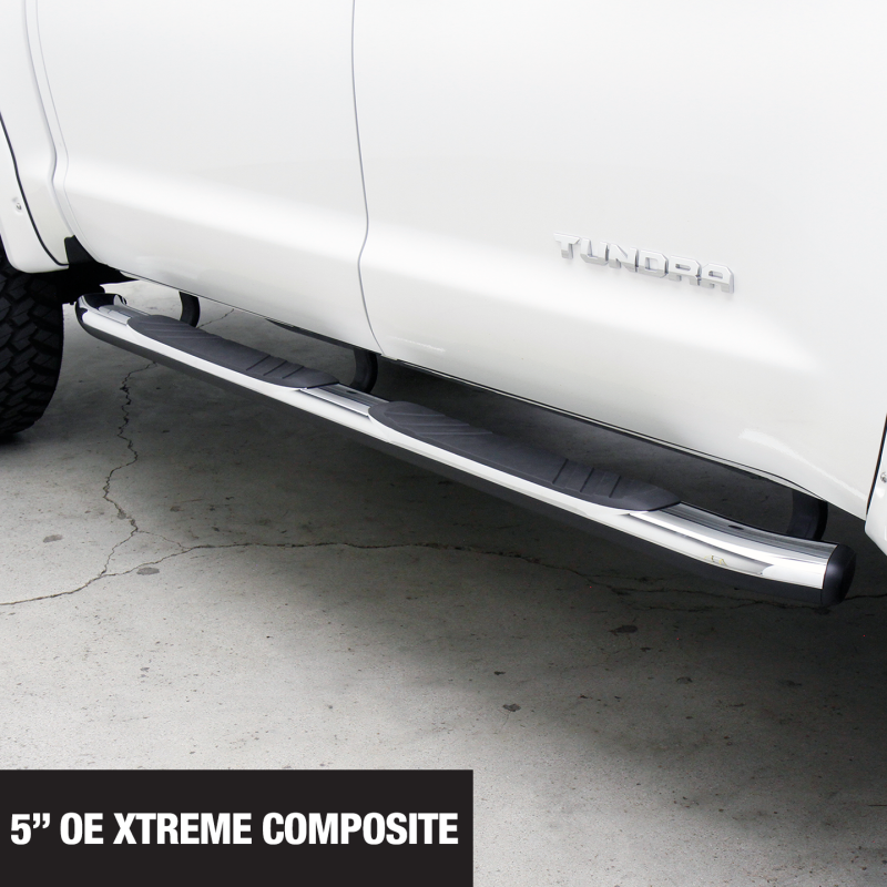 GOR Steps - OE Xtreme - 5in - Go Rhino 5in OE Xtreme Composite SideSteps - Chrome - 80in