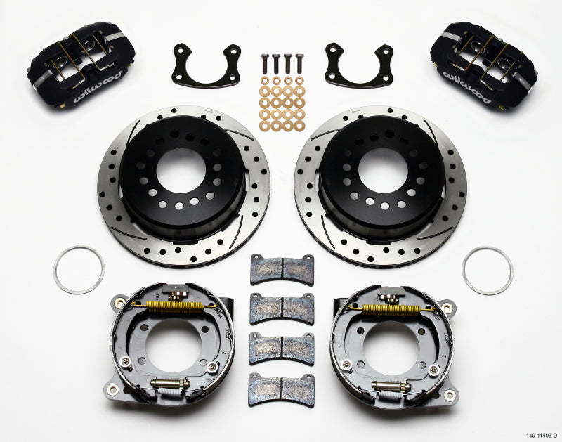 WIL Dynapro Brake Kit - Wilwood Dynapro Low-Profile 11.00in P-Brake Kit Drilled Small Ford 2.50in Offset