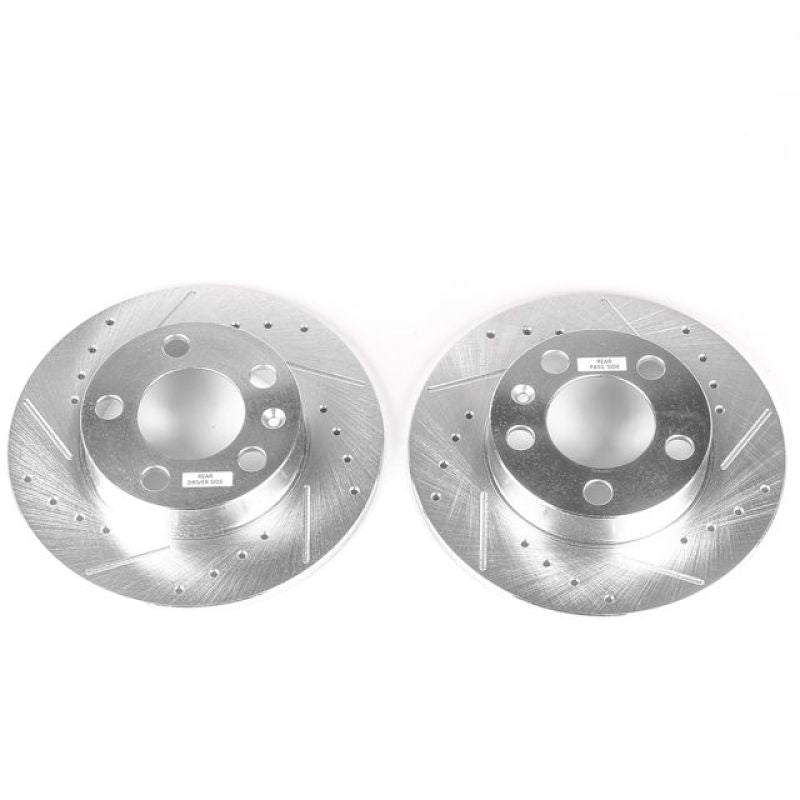 PSB Evolution Drill/Slot Rotor - Power Stop 99-06 Audi TT Rear Evolution Drilled & Slotted Rotors - Pair