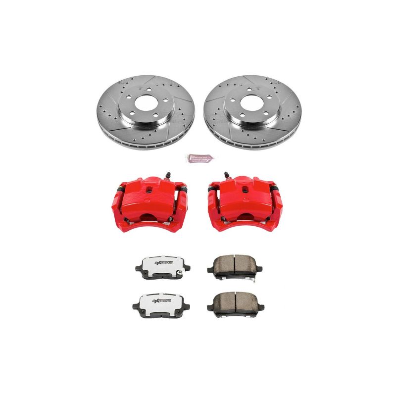 PSB Z26 Street Kit w/Cals - Power Stop 04-08 Chevrolet Malibu Front Z26 Street Warrior Brake Kit w/Calipers