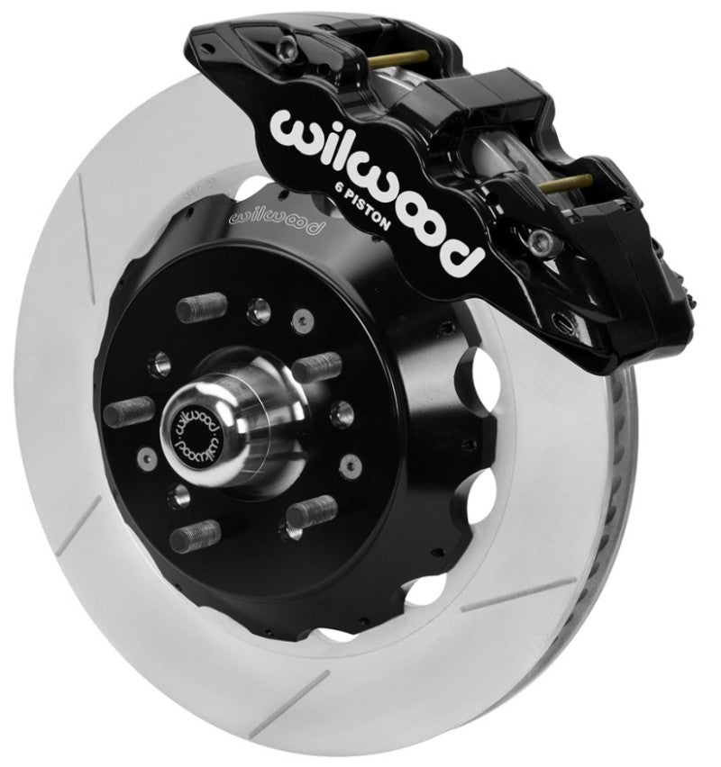WIL Aero Brake Kit - Wilwood 70-81 FBody/75-79 A&XBody AERO6 Frt BBK 14in Rtr Blk Calipers Use w/ Pro Drop Spindle