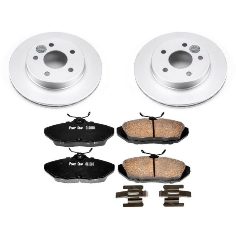 PSB Z17 Evolution Coated Kit - Power Stop 93-97 Ford Thunderbird Rear Z17 Evolution Geomet Coated Brake Kit