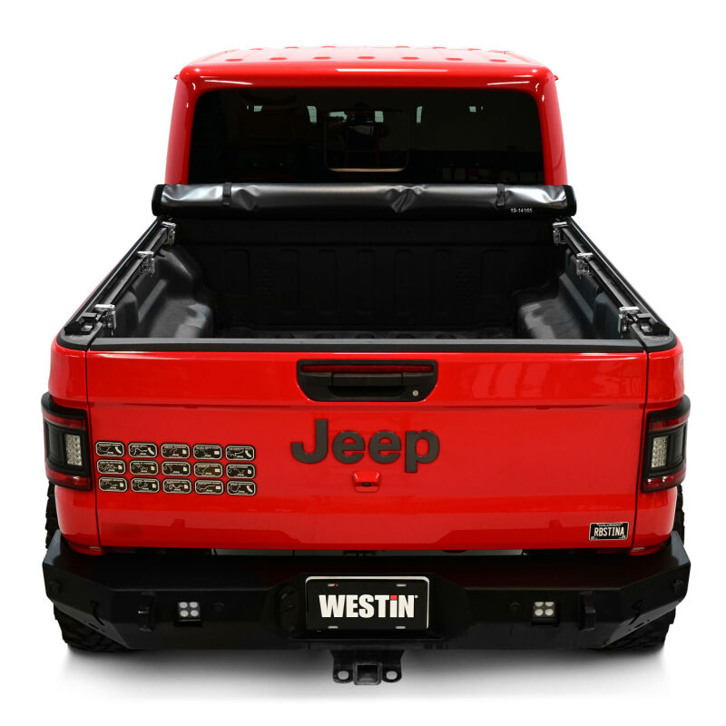 WES Soft Roll Tonneau Covers - Westin 20-24 Jeep Gladiator JT 5ft. Bed Soft Roll Tonneau Cover - Black