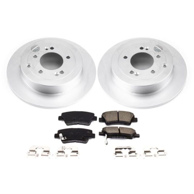 PSB Z17 Evolution Coated Kit - Power Stop 16-18 Hyundai Tucson Rear Z17 Evolution Geomet Coated Brake Kit