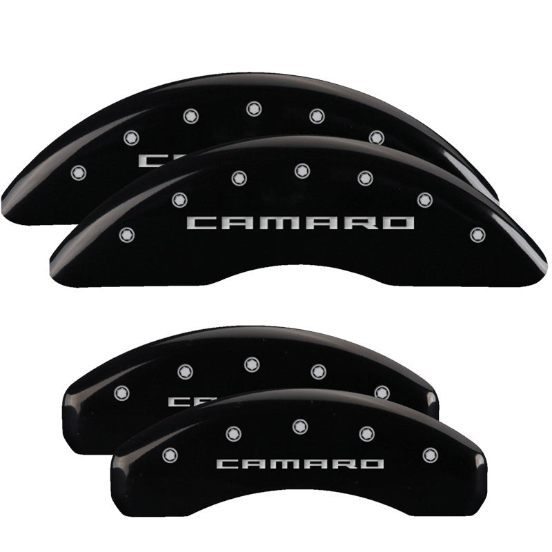 MGP Caliper Covers 4 Logo - MGP 4 Caliper Covers Engraved Front & Rear Gen 5/Camaro Black finish silver ch