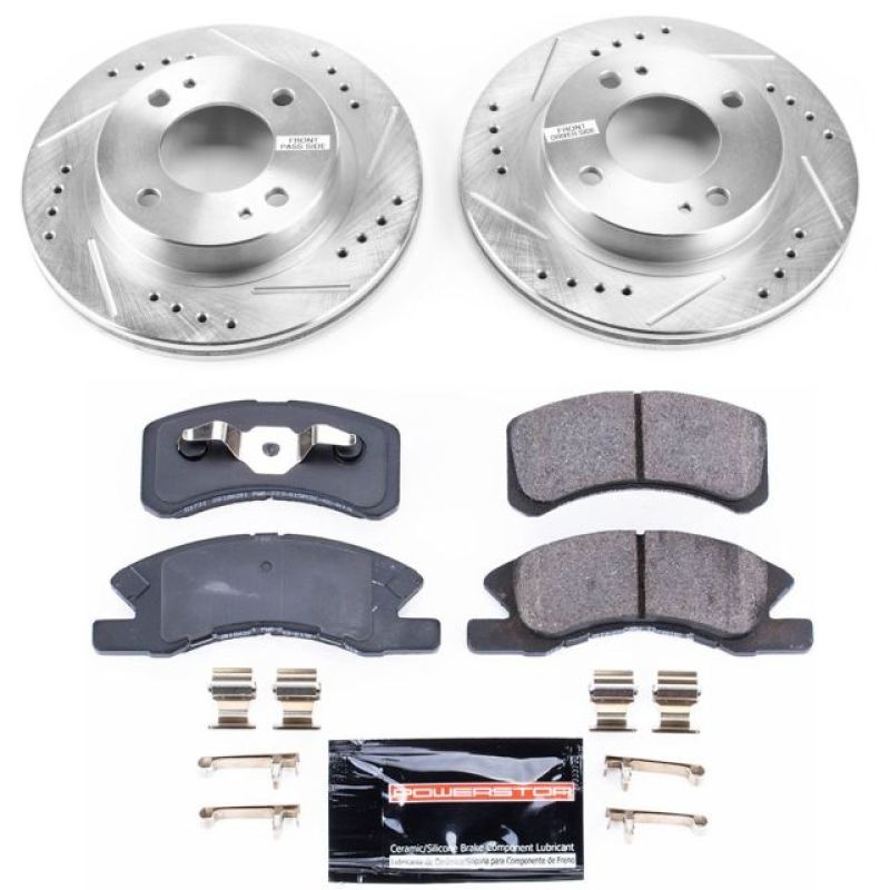 PSB Z23 Evolution Kit - Power Stop 14-15 Mitsubishi Mirage Front Z23 Evolution Sport Brake Kit