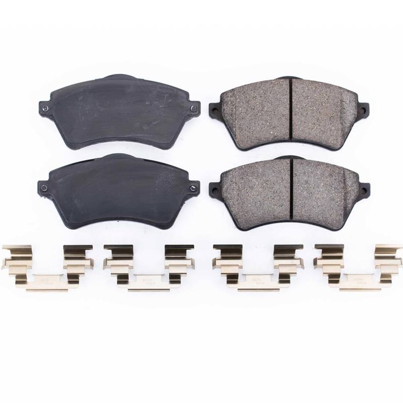 PSB Z17 Evolution Brake Pads - Power Stop 02-05 Land Rover Freelander Front Z17 Evo Ceramic Brake Pad w/Hardware
