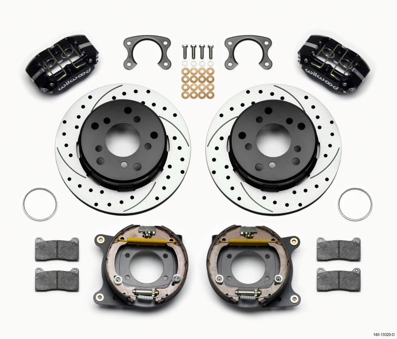 WIL Dynapro Brake Kit - Wilwood Dynapro Lug Mount P/S Park Brake Kit Drilled Small Ford 2.36in Off Bronco 5 x 5.50