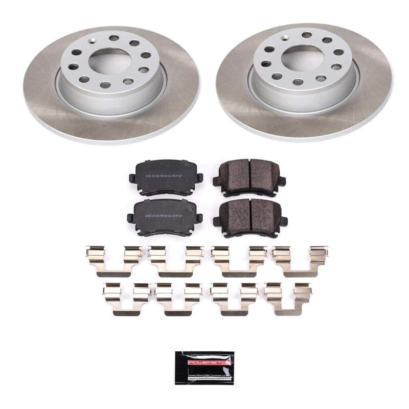 PSB Semi-Coated Rotor Kits - Power Stop 2010 Volkswagen Golf Rear Semi-Coated Rotor Kit