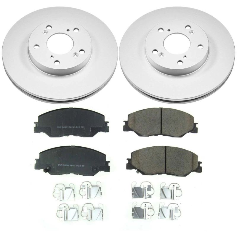 PSB Z17 Evolution Coated Kit - Power Stop 2019 Honda Insight Front Z17 Evolution Geomet Coated Brake Kit