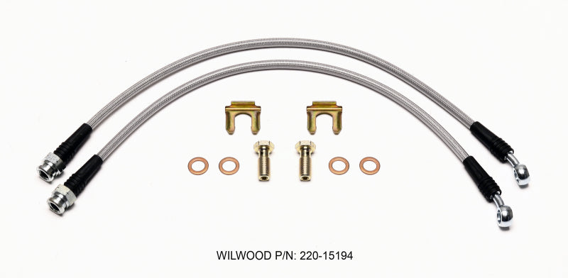 WIL Flexline Brake Hose - Wilwood Flexline Kit Front C6 Corvette (non-Z06)