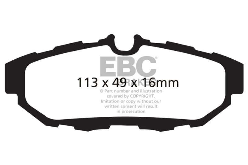 EBC Greenstuff Brake Pad Sets - EBC 10-14 Ford Mustang 3.7 Greenstuff Rear Brake Pads