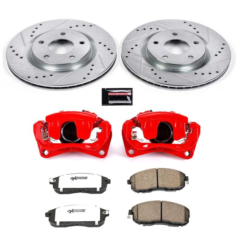 PSB Z26 Street Kit w/Cals - Power Stop 07-12 Nissan Sentra Front Z26 Street Warrior Brake Kit w/Calipers