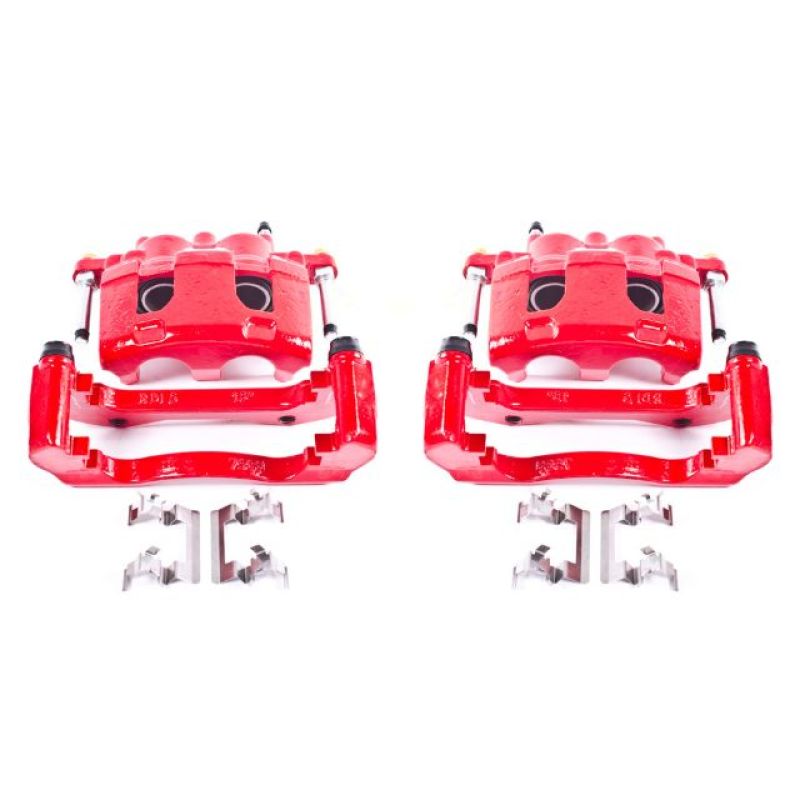 PSB Red Calipers - Power Stop 06-11 Buick Lucerne Front Red Calipers w/Brackets - Pair