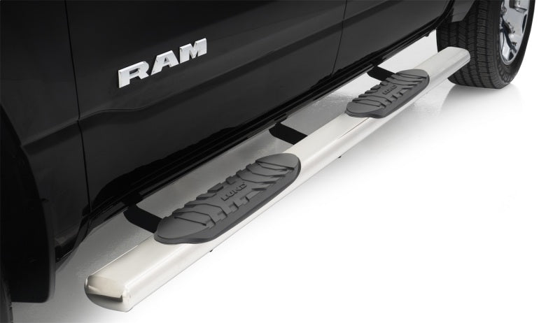 LND Nerf Bars - Polished - Lund 2019 Ram 1500 Crew Cab 5in Oval Straight SS Nerf Bars - Polished