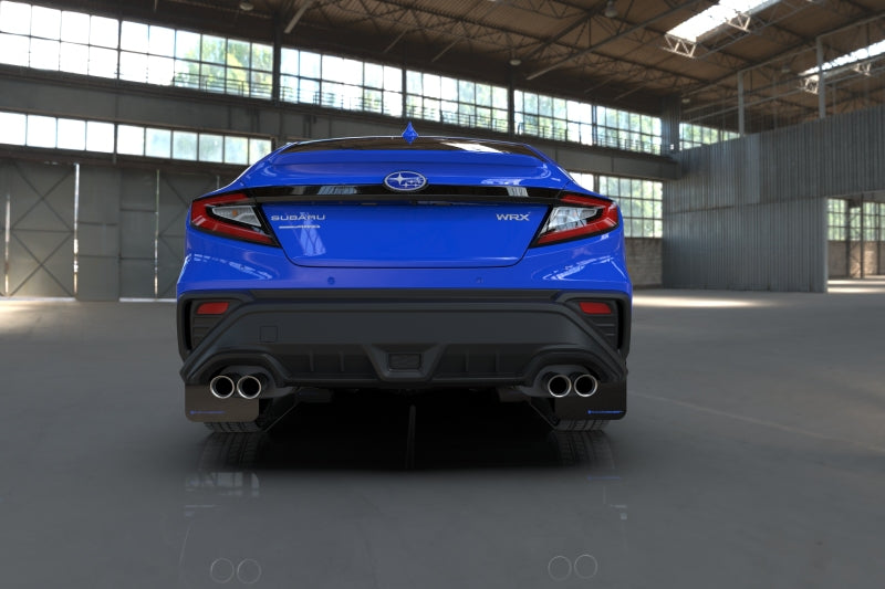 RAL UR Blk Flap/Blue Logo - Rally Armor 22-25 Subaru WRX Black UR Mud Flap w/Blue Logo