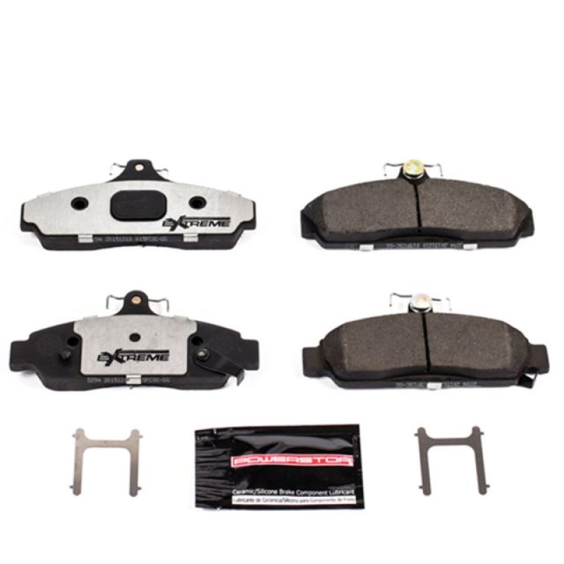 PSB Z26 Extreme Brake Pads - Power Stop 84-87 Chevrolet Corvette Front Z26 Extreme Street Brake Pads w/Hardware