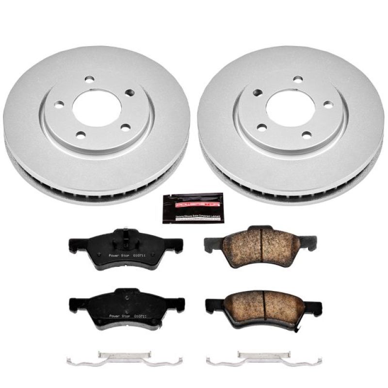 PSB Z17 Evolution Coated Kit - Power Stop 01-07 Chrysler Town & Country Front Z17 Evolution Geomet Coated Brake Kit