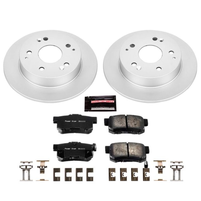 PSB Z17 Evolution Coated Kit - Power Stop 97-01 Acura Integra Rear Z17 Evolution Geomet Coated Brake Kit