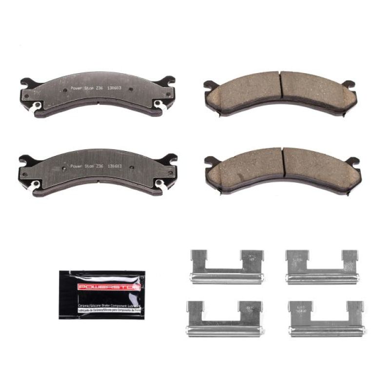 PSB Z36 Truck & Tow Brake Pads - Power Stop 01-06 Chevrolet Silverado 3500 Rear Z36 Truck & Tow Brake Pads w/Hardware