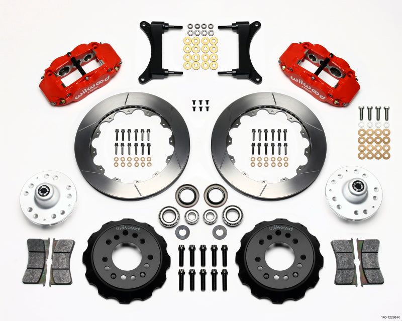 WIL Superlite Brake Kit - Wilwood Narrow Superlite 6R Front Hub Kit 12.88in Red 79-87 GM G Body