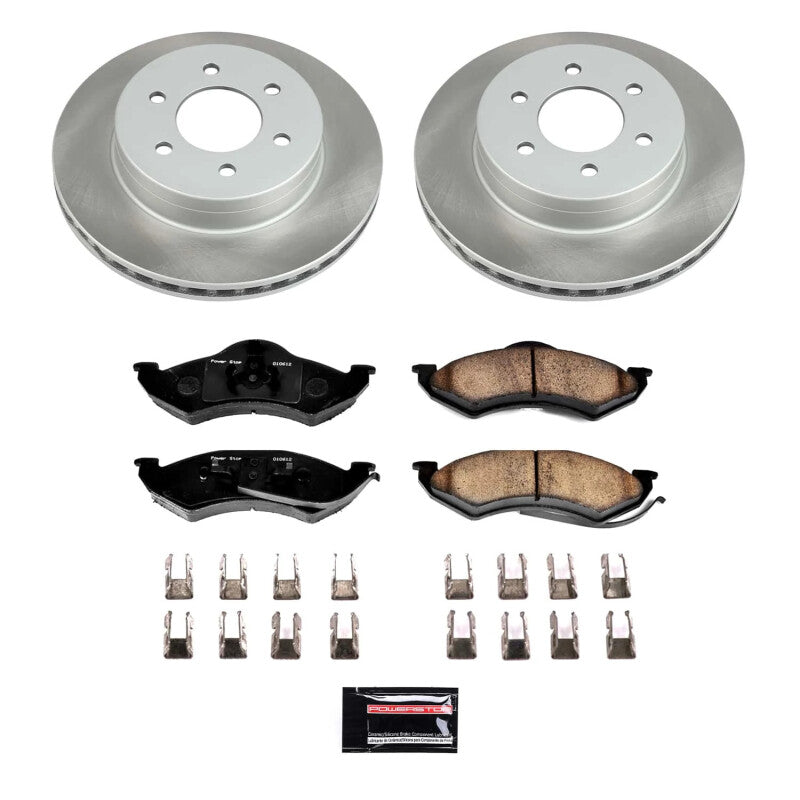 PSB Semi-Coated Rotor Kits - Power Stop 98-99 Dodge Durango Front Semi-Coated Rotor Kit