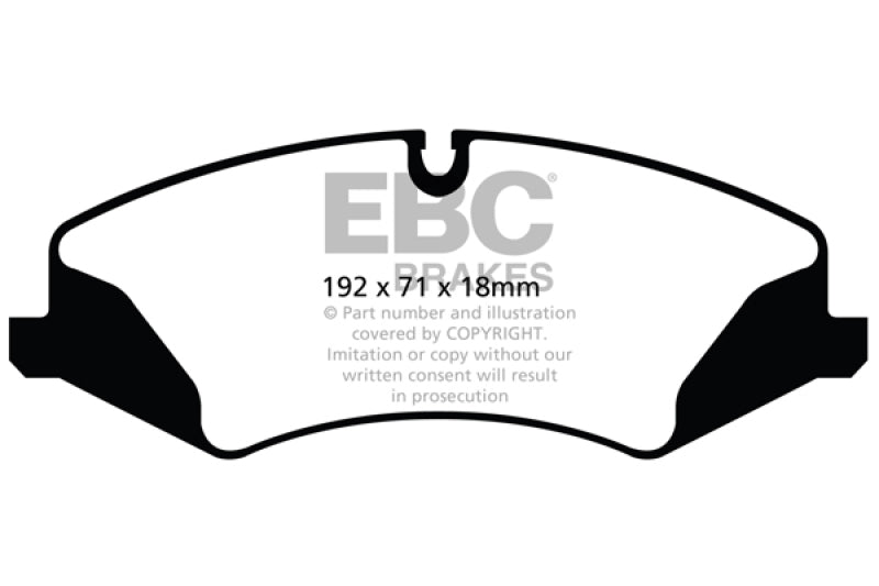 EBC Extra Duty Brake Pad Sets - EBC 14+ Land Rover LR4 3.0 Supercharged Extra Duty Front Brake Pads