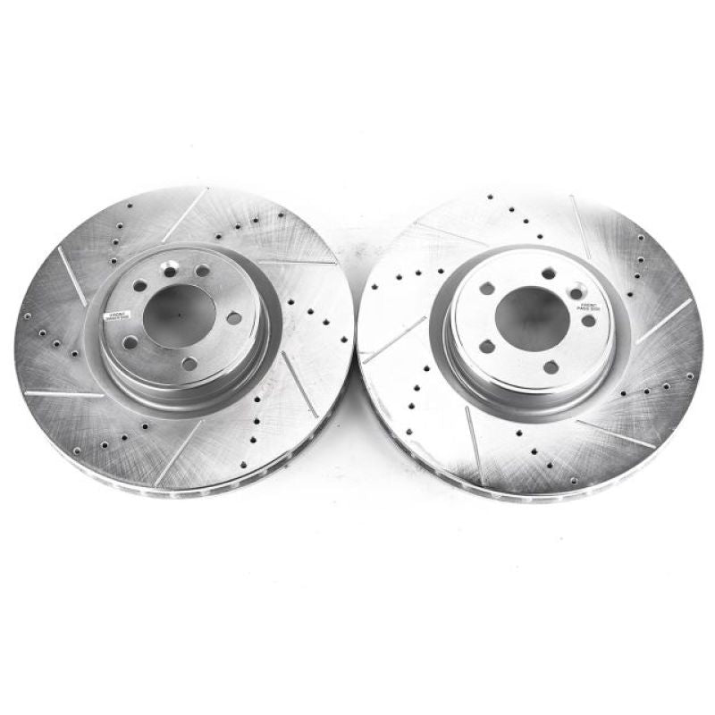 PSB Evolution Drill/Slot Rotor - Power Stop 10-21 Land Rover Range Rover Sport Front Drilled & Slotted Rotor - Pair