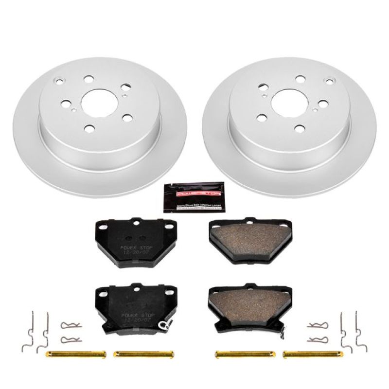 PSB Z17 Evolution Coated Kit - Power Stop 03-06 Pontiac Vibe Rear Z17 Evolution Geomet Coated Brake Kit